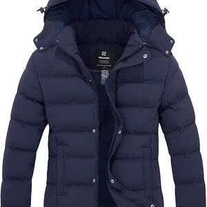 Women's Hooded Warm Winter Coat Quilted Thicken Puffer Jacket with Removable Hoo